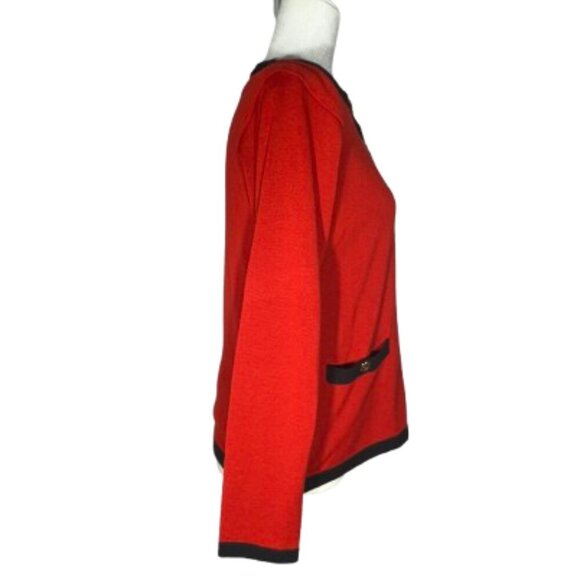 Appleseed's Two Piece Women's Red and Black Cardigan Set Size Small - Picture 5 of 11